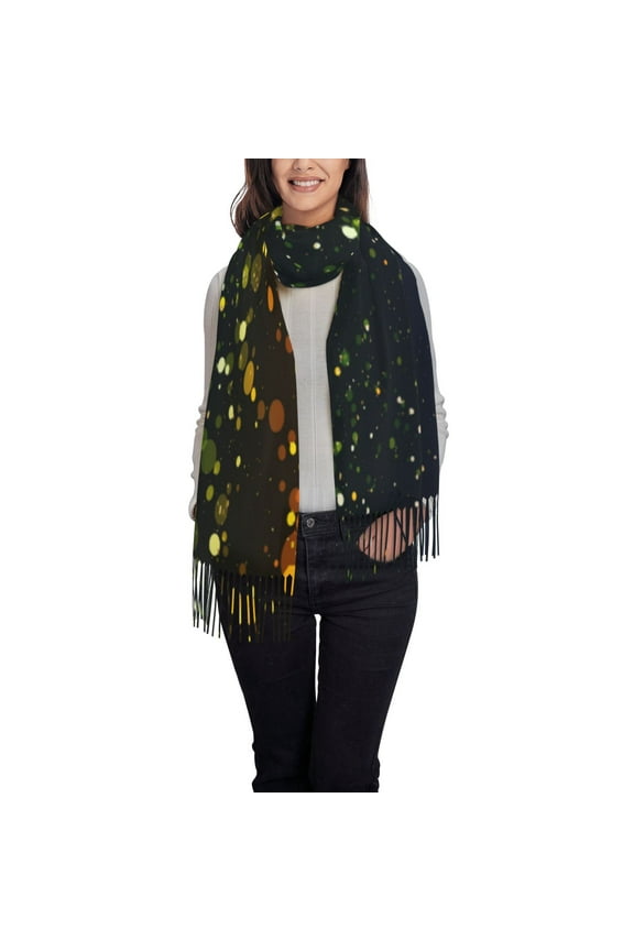 Luxury golden sparkle Print Scarf Oversized Scarf Tassel Fall Winter Thick Scarf Warm Shawl Women,Women's Scarves & Wraps