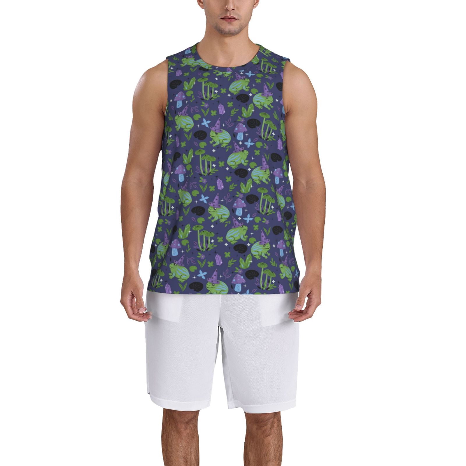 Honeii Magic Toads in Hats print basktball shirt for men and women ...
