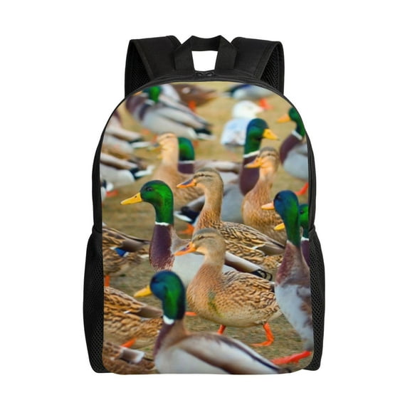 Honeii Mallard Ducks Print Laptop Backpack for Work, College, Travel, Daily Backpacks for Men Women, Sport Rucksack,Computer Bag