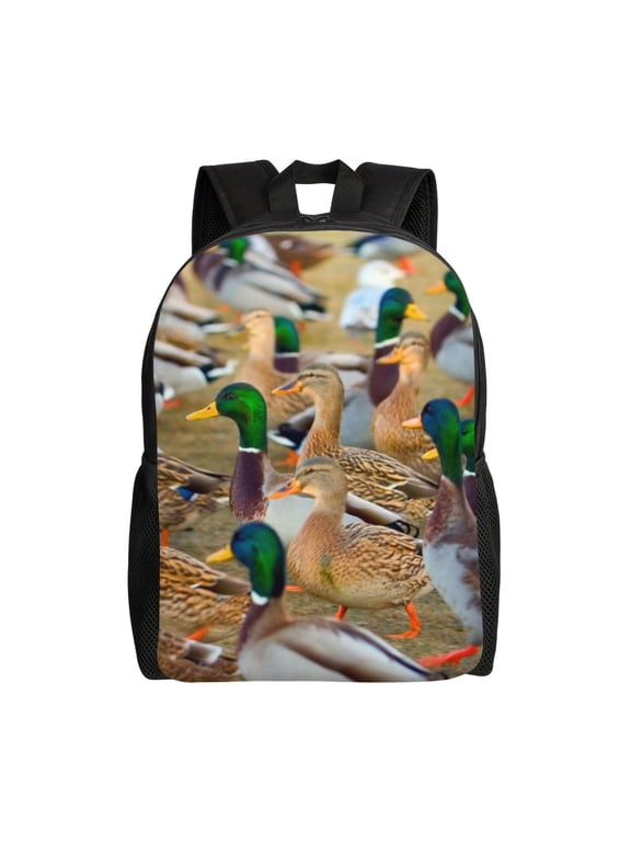 Mallard Ducks Print Laptop Backpack for Work, College, Travel, Daily Backpacks for Men Women, Sport Rucksack,Computer Bag