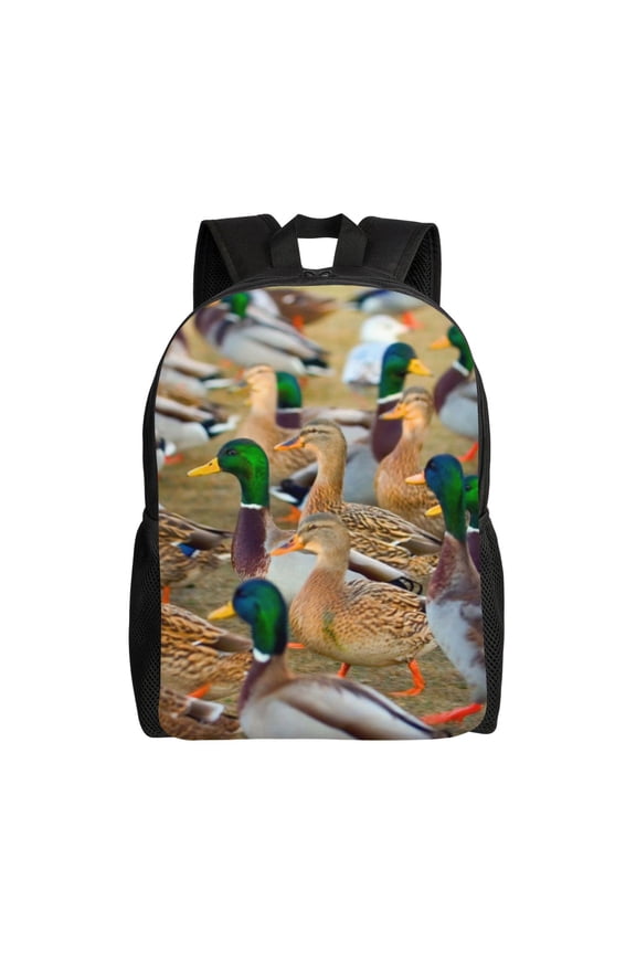 Mallard Ducks Print Laptop Backpack for Work, College, Travel, Daily Backpacks for Men Women, Sport Rucksack,Computer Bag
