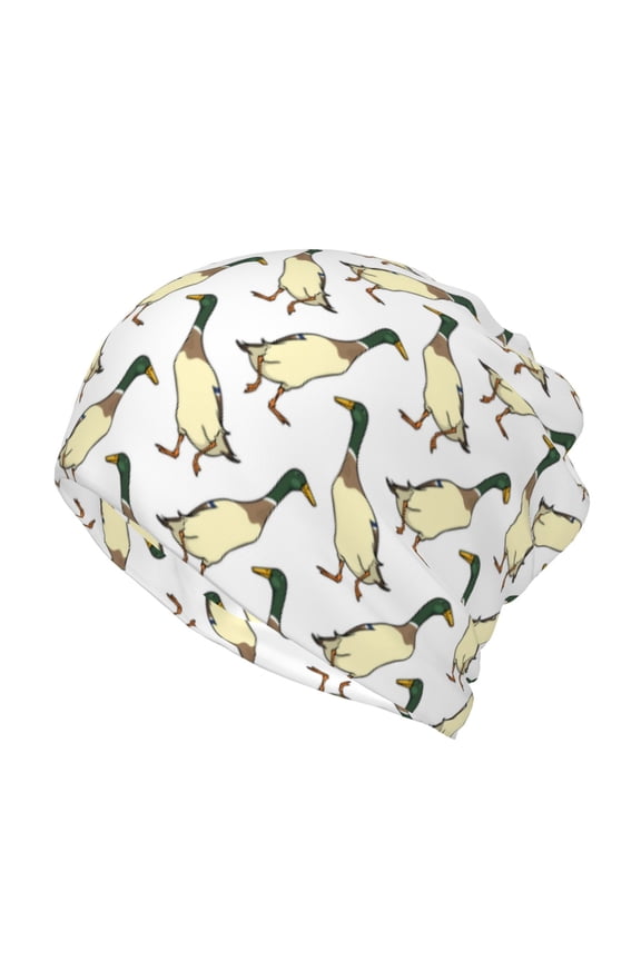 Mallard Ducks Print Winter Beanie Daily Hat - Thermal Polar Fleece Ski Running Hat Skull Cap for Men and Women,Beanie