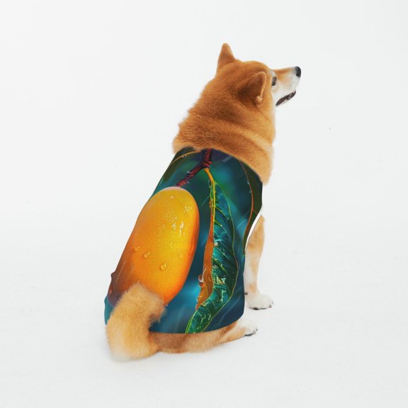 Honeii Mango In The Rain Pattern 100% Cotton Dog Clothes Dog Costumes Doggie Shirts Puppy Shirt Pet Vest Tank Top Cat Tee-5X-Large