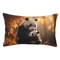 thumbnail image 1 of Honeii Maple Forest Panda Print Pillow Cases,Plush Throw Pillow Covers,Decorative Pillowcase for Sofa, Couch, Living Room-14"x20", 1 of 6