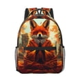thumbnail image 1 of Honeii Maple Leaf Meditating Fox Print Backpack for School,15.6 inch Laptop Back Pack for High School and College Students, Waterproof Computer Bookbag-One Size, 1 of 6