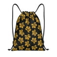 thumbnail image 1 of Honeii Maple Leaves With Leopard Print Drawstring Backpack,Drawstring Bags String Backpack Gym Cinch Sack Backpack Sport Bag Draw-Small, 1 of 6