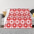 thumbnail image 1 of Honeii Maple Leaves1 print throw blanket, crafted from cozy cotton flannel, offers versatile home decor as a bedding suitable for all seasons.-80"x60", 1 of 6