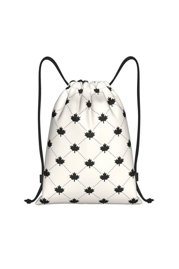Maple plaid Print Drawstring Backpack,Drawstring Bags String Backpack Gym Cinch Sack Backpack Sport Bag Draw-Small