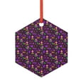 thumbnail image 1 of Honeii Mardi Gra2 Print Christmas Tree Acrylic Ornament | Christmas Decoration, Living Room Bedroom Garden Seasonal Decor for Christmas Tree-Hexagon, 1 of 7