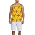 thumbnail image 1 of Honeii Mardi Gras Crayfish and Fleur de lis print basktball shirt for men and women, Unisex basketball jersey for Theme party-XX-Large, 1 of 6