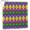 thumbnail image 1 of Honeii Mardi Gras4 Print Shower Curtain 72x72in,Bathroom Curtain,Waterproof Fabric Shower Curtain Set with Hooks, 1 of 3