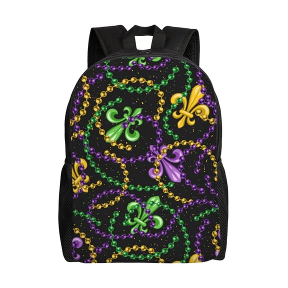 Honeii Mardi Gras6 Print Laptop Backpack for Work, College, Travel, Daily Backpacks for Men Women, Sport Rucksack,Computer Bag