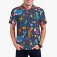 thumbnail image 1 of Honeii Marine Inhabitants Print Polo Shirt, A Classic Short-Sleeved, Button-Down Golf Shirt for Men,Mens Polo Shirts Short Sleeve-3X-Large, 1 of 6