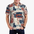 thumbnail image 1 of Honeii Marine Sailing Print Polo Shirt, A Classic Short-Sleeved, Button-Down Golf Shirt for Men,Mens Polo Shirts Short Sleeve-Large, 1 of 6