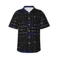 thumbnail image 1 of Honeii Mathematica Science Print Men’s Hawaiian Shirt,Classic Button-Down Short Sleeve Shirt, for Beach, Vacation, and Outdoor Activities,Large, 1 of 7
