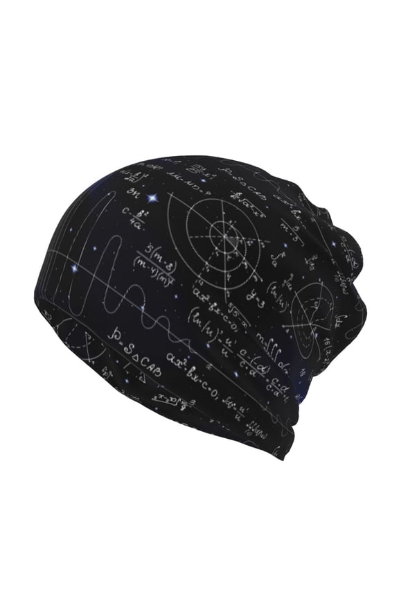 Mathematica Science Print Winter Beanie Daily Hat - Thermal Polar Fleece Ski Running Hat Skull Cap for Men and Women,Beanie