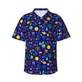 thumbnail image 1 of Honeii Mathematics And Chemistry Print Men’s Hawaiian Shirt,Classic Button-Down Short Sleeve Shirt, for Beach, Vacation, and Outdoor Activities,3X-Large, 1 of 7