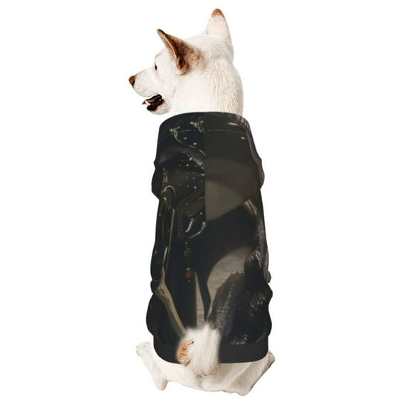 Honeii Medieval Knight And Dragon Print Small Dog Hoodies Pet Hooded Sweatshirts Fall Winter Puppy Cat Sweaters Warm Clothes for Small Dogs Outfits Costume-XX-Large