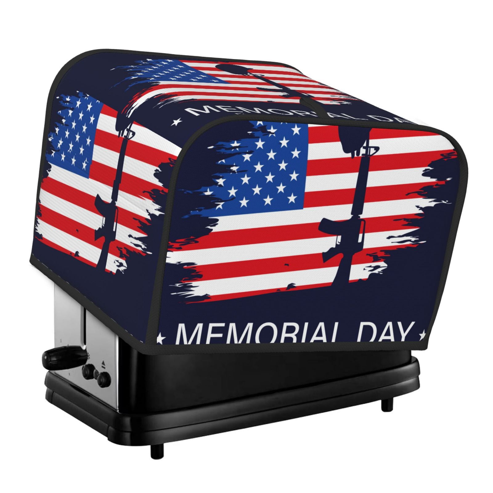 Honeii Memorial Day Print 4 slice Toaster Cover, Two Slice Toaster Dust