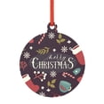 thumbnail image 1 of Honeii Merry Christmas Print Christmas Tree Acrylic Ornament | Christmas Decoration, Living Room Bedroom Garden Seasonal Decor for Christmas Tree-Round Shape, 1 of 7