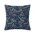 thumbnail image 1 of Honeii Merry Christmas Winter Leaves Snowflakes Print Throw Pillow, Square Decorative Pillow Forms Soft Fluffy Plump Pillow Decorative Pillow Inserts,Couch Pillows-24"x24", 1 of 7