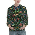 thumbnail image 1 of Honeii Mexican Flower 1 Pattern Womens Oversized Hoodies Long Sleeve Sweatshirts Pullover Fall Outfits with Pocket-Medium, 1 of 7
