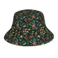 thumbnail image 1 of Honeii Mexican Flower 1 for Unisex Bucket Hat Waterproof Rain Hat Reversible Shiny Rave Bucket Hat for Concert Festival Boonie Cap, 1 of 6