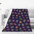 thumbnail image 1 of Honeii Mexican Frogs Print Fleece Blanket - Throw Blanket for Bed, Sofa, Couch, Camping, and Travel , Microplush Ultra Soft Warm Blanket-80"x60", 1 of 7