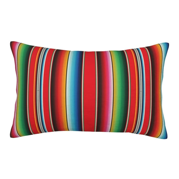 Honeii Mexican Serape Blanket Stripes Decorative Throw Pillow Case - Elevate Your Couch, Sofa, or Bed with Stylish Home Decor, Perfect Gift Idea-14"x20"