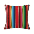 thumbnail image 1 of Honeii Mexican Serape Blanket Stripes Print Throw Pillow, Square Decorative Pillow Forms Soft Fluffy Plump Pillow Decorative Pillow Inserts,Couch Pillows-12"x12", 1 of 7
