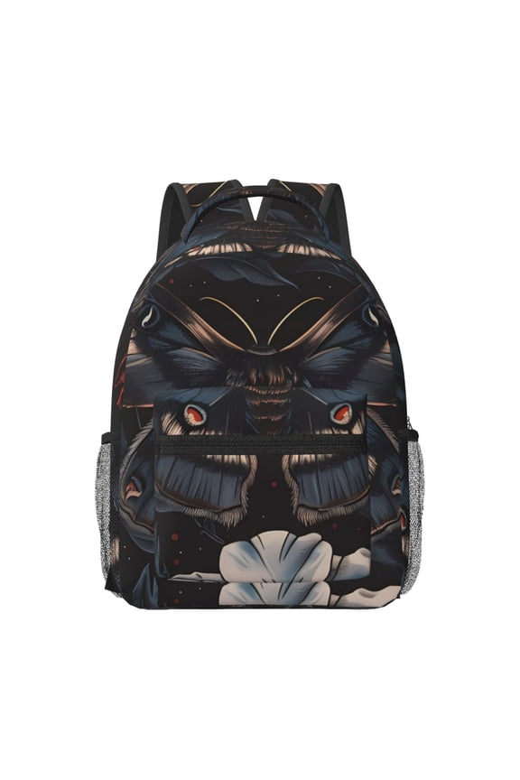 Midnight Butterfly Floral Dream Print Backpack for School,15.6 inch Laptop Back Pack for High School and College Students, Waterproof Computer Bookbag-One Size