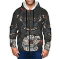 thumbnail image 1 of Honeii Midnight Butterfly Floral Dream Print Hoodies for Men, Pullover & Full Zip, Breathable Zip up Hoodie, Sweatshirt-Medium, 1 of 5