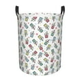 thumbnail image 1 of Honeii Milk Tea Print Laundry Hamper Basket,Baby Nursery Woven Storage Basket for Toys Bin,Pillows,Blankets,Clothes-Small, 1 of 6