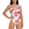 thumbnail image 1 of Honeii Milk Tea for women's one-piece swimsuit featuring a chic one-shoulder design experience elegance and style in the water-, 1 of 6