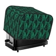 thumbnail image 1 of Honeii Mint Bird Feathers Print 4 slice Toaster Cover, Two Slice Toaster Dust-proof Cover For Kitchen Small Appliance and Fingerprint Protection, 1 of 7