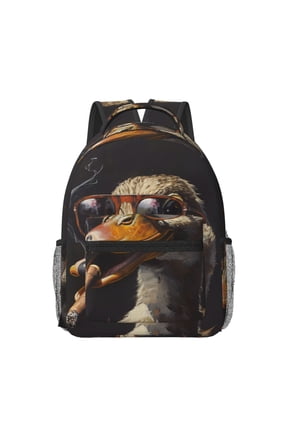 Modern Funny Duck Print Backpack for School,15.6 inch Laptop Back Pack for High School and College Students, Waterproof Computer Bookbag-One Size