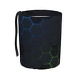 thumbnail image 1 of Honeii Modern Hexagonal Neon Grid Print Waterproof Car Trash Can,Waterproof Portable Collapsible Trash Can,Garbage Container fits Most Cars,SUVs,and Trucks, 1 of 7