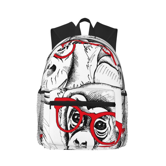 Honeii Monkey Print School Backpack,Casual Lightweight Travel Rucksack Daypack,Backpacks for College High