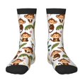 thumbnail image 1 of Honeii Monkeys Swinging from Palms Print Children's Colorful Socks,Unisex Kids and Toddlers' Cushioned Sock,Kids Athletic Crew Socks,for Everyday Wear and Sports, 1 of 5