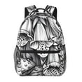 thumbnail image 1 of Honeii Monochrome Botanical Illustration Print Backpack for Both Men and Women, Basic Bookbag for College, Work, or Travel,Rucksack Computer Bag-One Size, 1 of 5