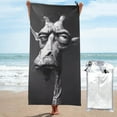 thumbnail image 1 of Honeii Monochrome Giraffe Expression for Towels - Jumbo Bath Sheet - Highly Absorbent and Quick Dry Extra Large Bath Towel - Super Soft Quality Towel-27.5"x55", 1 of 8