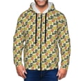 thumbnail image 1 of Honeii Monstera Leaves Print Hoodies for Men, Pullover & Full Zip, Breathable Zip up Hoodie, Sweatshirt-X-Large, 1 of 5