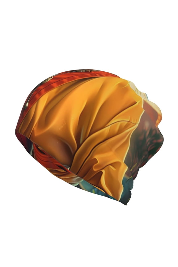 Moonlit Hairless Cat Monk Print Winter Beanie Daily Hat - Thermal Polar Fleece Ski Running Hat Skull Cap for Men and Women,Beanie