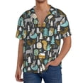 thumbnail image 1 of Honeii Moose Squirrel owls tree for Men's Short-Sleeved Button-Up Collared Shirt Featuring A Pocket, Perfect for Beach Vacations, And Travel Adventures.-Large, 1 of 5