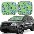 thumbnail image 1 of Honeii Motorcycle Riding Dinosaur Print Foldable Car Sun Shade for Windshield, 2-Piece UV Protection Shade, Protects Car Interior, Ideal for Cars, Trucks, SUVs-Medium, 1 of 6