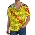 thumbnail image 1 of Honeii Multiplication Table2 for Men's Short-Sleeved Button-Up Collared Shirt Featuring A Pocket, Perfect for Beach Vacations, And Travel Adventures.-3X-Large, 1 of 5