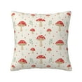 thumbnail image 1 of Honeii Mushroom Print Throw Pillow, Square Decorative Pillow Forms Soft Fluffy Plump Pillow Decorative Pillow Inserts,Couch Pillows-20"x20", 1 of 7