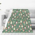 thumbnail image 1 of Honeii Mushrooms Gnome Print Fleece Blanket - Throw Blanket for Bed, Sofa, Couch, Camping, and Travel , Microplush Ultra Soft Warm Blanket-40"x30", 1 of 7