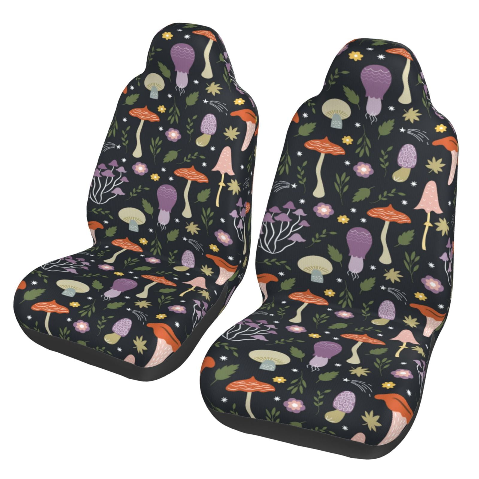 Colorful Mushroom Pattern Print Universal Fit Car Seat Cover