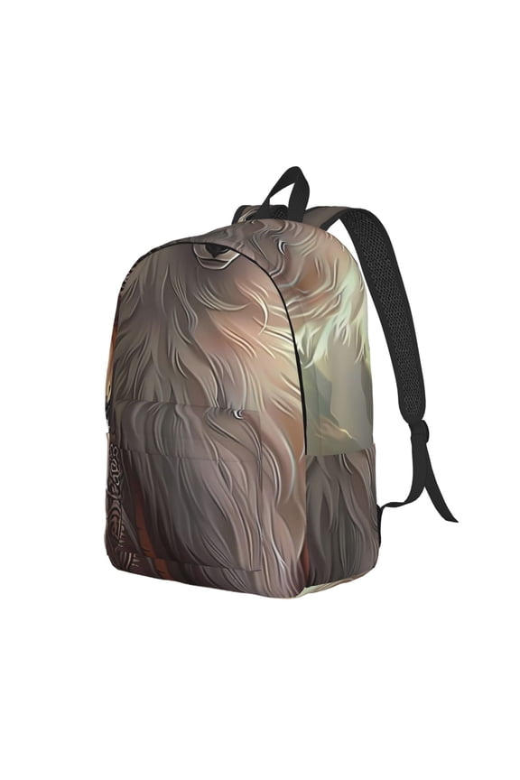 Mystic Fox With Halo Print Canvas Backpack for School & Outdoor,Laptop Excursion Backpack,Notebook School Bookbag For Men Women,for Work, Travel, and Everyday Use-Medium